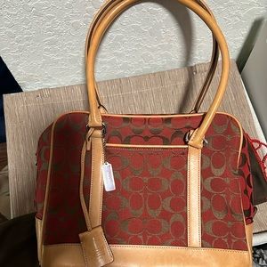 Coach Signature collection Red purse.